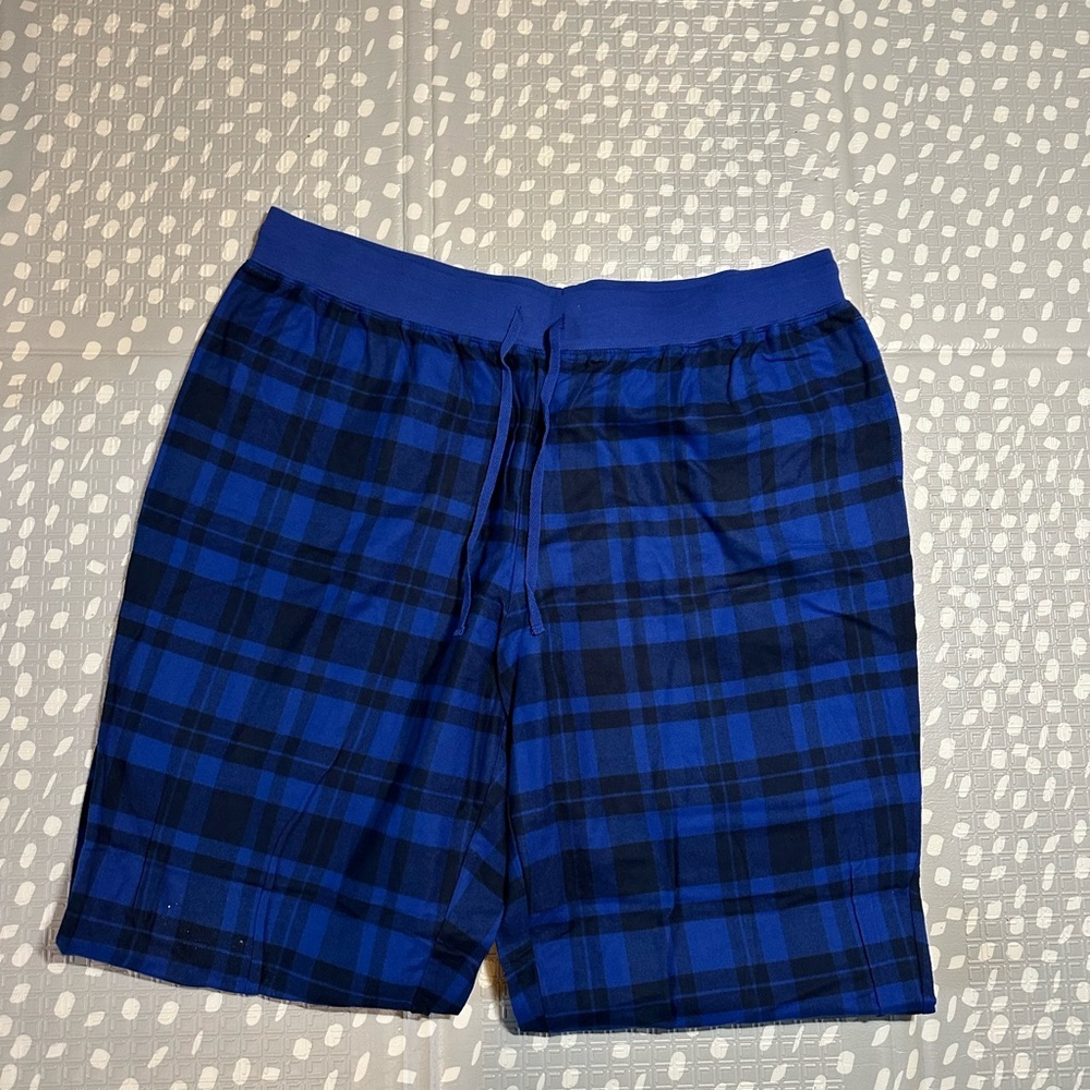 LL Bean Mens Blue Plaid Lounge pajama pants 2x